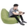 Faux Suede Hi-Back Gamer Bean Bag -Bean Bag Chairs Store faux suede hi back gamer bean bag lime green 1