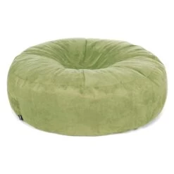 Faux Suede Ingot Bean Bag - Replacement Cover -Bean Bag Chairs Store faux suede ingot bean bag lime green 1 1