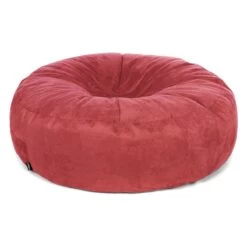 Faux Suede Ingot Bean Bag -Bean Bag Chairs Store faux suede ingot bean bag raspberry 1