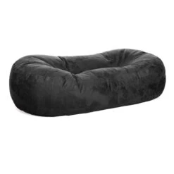 Faux Suede Lounger Bean Bag - Replacement Cover -Bean Bag Chairs Store faux suede lounger bean bag black 1 1