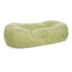 Faux Suede Lounger Bean Bag - Replacement Cover -Bean Bag Chairs Store faux suede lounger bean bag lime green 1 1