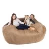 Faux Suede Monster Bean Bag - Replacement Cover -Bean Bag Chairs Store faux suede monster bean bag caramel 1 1
