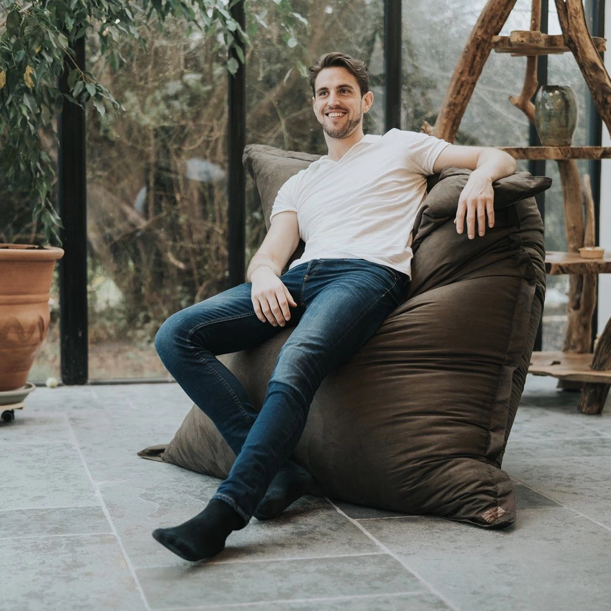 Faux Suede Oxford Cushion Bean Bag - Replacement Cover 4 Faux Suede Oxford Cushion Bean Bag - Replacement Cover - Image 2