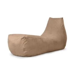 Faux Suede Recliner Bean Bag -Bean Bag Chairs Store faux suede recliner bean bag caramel 1
