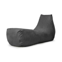 Faux Suede Recliner Bean Bag -Bean Bag Chairs Store faux suede recliner bean bag grey 1