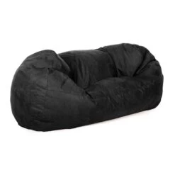 Faux Suede Settee Bean Bag - Replacement Cover 12 Faux Suede Settee Bean Bag - Replacement Cover -Bean Bag Chairs Store faux suede settee bean bag black 1 1