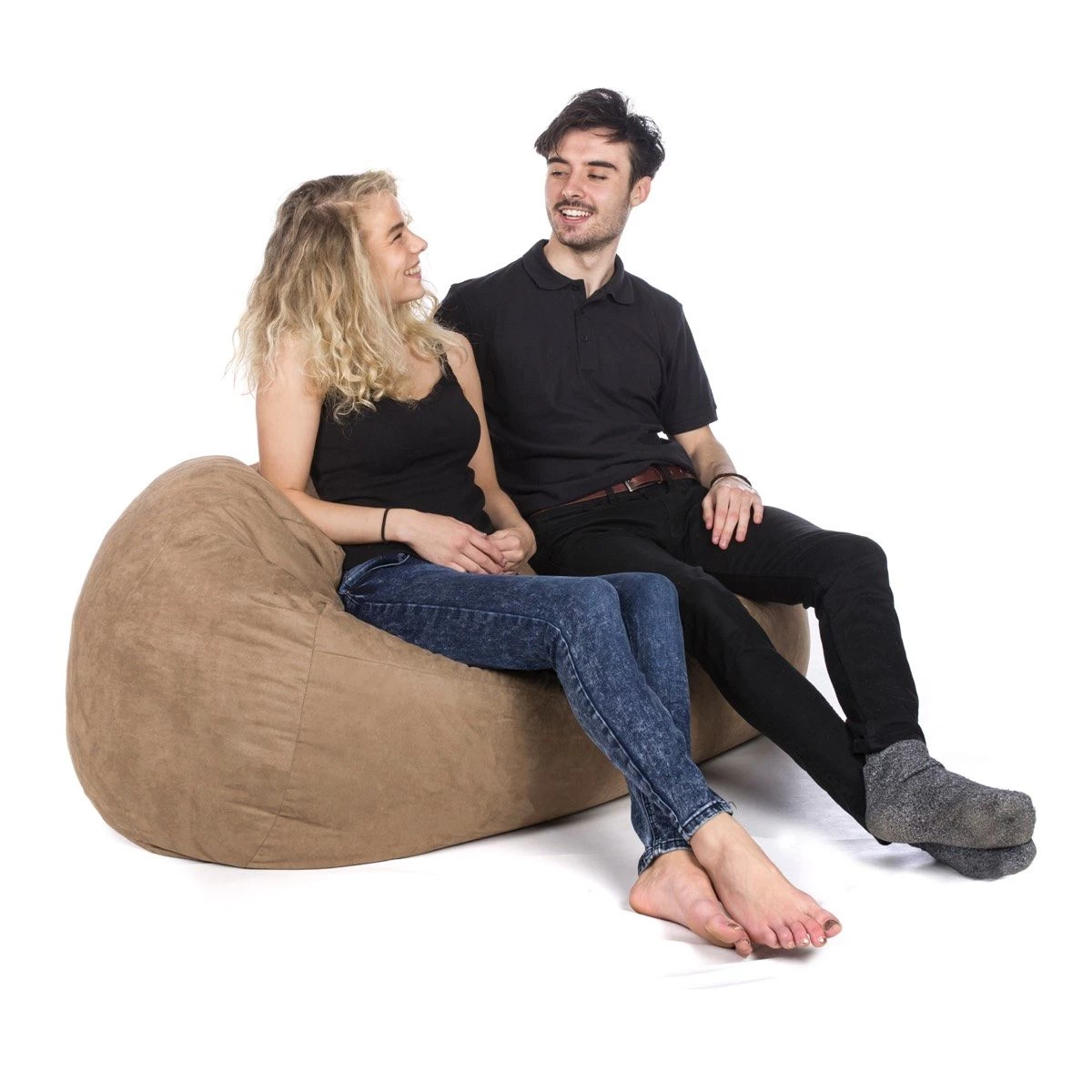 Faux Suede Settee Bean Bag 4 Faux Suede Settee Bean Bag - Image 2