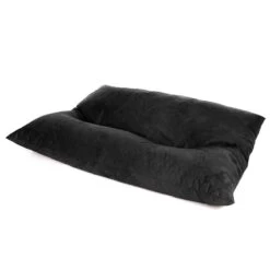 Faux Suede Slab Bean Bag -Bean Bag Chairs Store faux suede slab bean bag black 1