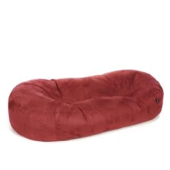 Faux Suede Sofa Bed Bean Bag - Replacement Cover -Bean Bag Chairs Store faux suede sofa bed bean bag raspberry 1 1