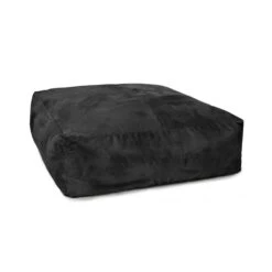 Faux Suede Square Bean Bag - Replacement Cover -Bean Bag Chairs Store faux suede square bean bag black 2 1