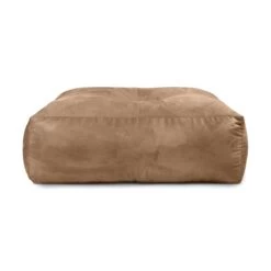 Faux Suede Square Bean Bag - Replacement Cover -Bean Bag Chairs Store faux suede square bean bag front 1