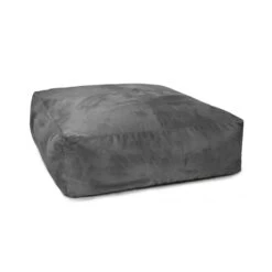 Faux Suede Square Bean Bag -Bean Bag Chairs Store faux suede square bean bag grey 1