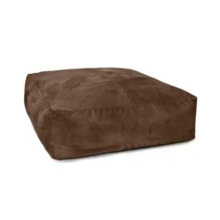Faux Suede Square Bean Bag -Bean Bag Chairs Store faux suede square bean bag mocha 1