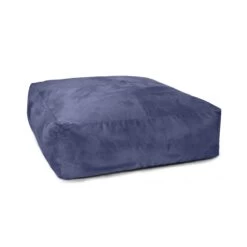 Faux Suede Square Bean Bag -Bean Bag Chairs Store faux suede square bean bag ocean blue 1