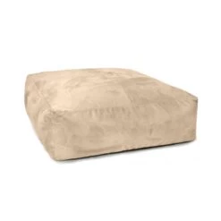 Faux Suede Square Bean Bag - Replacement Cover -Bean Bag Chairs Store faux suede square bean bag sand 1 1