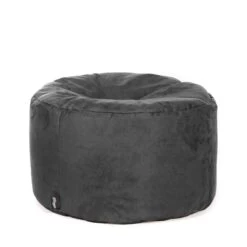 Faux Suede Stool Bean Bag -Bean Bag Chairs Store faux suede stool bean bag grey 2
