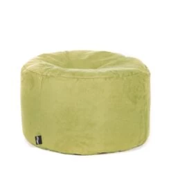 Faux Suede Stool Bean Bag -Bean Bag Chairs Store faux suede stool bean bag lime green 2