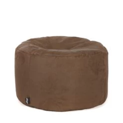 Faux Suede Stool Bean Bag -Bean Bag Chairs Store faux suede stool bean bag mocha 2