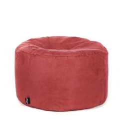 Faux Suede Stool Bean Bag -Bean Bag Chairs Store faux suede stool bean bag raspberry 2