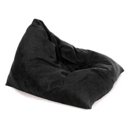 Faux Suede Tri-Gamer Bean Bag - Replacement Cover -Bean Bag Chairs Store faux suede tri gamer bean bag black 1 1