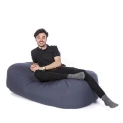 Indoor/Outdoor Lounger Bean Bag -Bean Bag Chairs Store indoor outdoor lounger bean bag navy blue 1