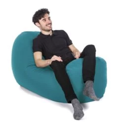 Indoor/Outdoor Lounger Bean Bag -Bean Bag Chairs Store indoor outdoor lounger bean bag sky blue 1