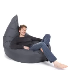 Indoor/Outdoor Oxford Cushion Bean Bag -Bean Bag Chairs Store indoor outdoor oxford cushion bean bag grey 2