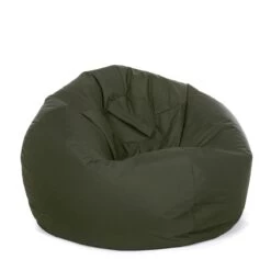 Indoor/Outdoor Retro Classic Bean Bag - Replacement Cover -Bean Bag Chairs Store indoor outdoor retro classic bean bag olive green 1 1