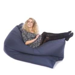 Indoor/Outdoor Slab Bean Bag -Bean Bag Chairs Store indoor outdoor slab bean bag navy blue 1
