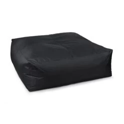 Indoor/Outdoor Square Bean Bag - Replacement Cover -Bean Bag Chairs Store indoor outdoor square bean bag black 1 1