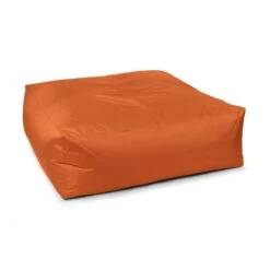 Indoor/Outdoor Square Bean Bag - Replacement Cover -Bean Bag Chairs Store indoor outdoor square bean bag orange 1 1