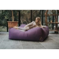 Indoor/Outdoor Square Bean Bag - Replacement Cover -Bean Bag Chairs Store indoor outdoor square bean bag woman 1 1