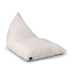 Indoor/Outdoor Deck Chair Bean Bag - Replacement Cover -Bean Bag Chairs Store indooroutdoor deck chair bean bag cream 2 1