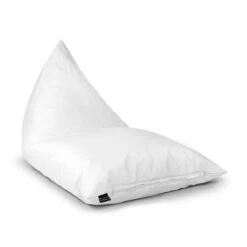 Indoor/Outdoor Deck Chair Bean Bag -Bean Bag Chairs Store indooroutdoor deck chair bean bag white 2