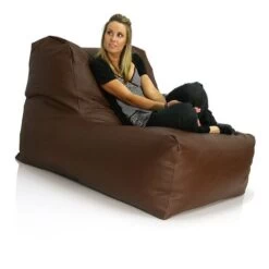 Faux Leather LayZ Bean Bag - Replacement Cover 33 Faux Leather LayZ Bean Bag - Replacement Cover -Bean Bag Chairs Store layz bean bag faux leather chocolate brown 1