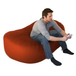 Cotton Lounger Bean Bag - Replacement Cover 41 Cotton Lounger Bean Bag - Replacement Cover -Bean Bag Chairs Store lounger bean bag fabric terracotta 1