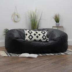 Faux Leather Lounger Bean Bag