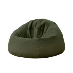 Indoor/Outdoor Luxe Chair Bean Bag -Bean Bag Chairs Store luxe bean bag chair indoor outdoor olive green