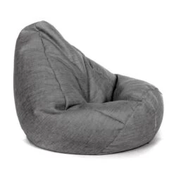 Luxury Chenille Hi-Back Gamer Bean Bag -Bean Bag Chairs Store luxury chenille hi back gamer bean bag charcoal 1