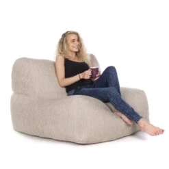 Luxury Chenille LayZ Bean Bag -Bean Bag Chairs Store luxury chenille layz bean bag straw manned
