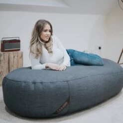 Luxury Chenille Lounger Bean Bag -Bean Bag Chairs Store luxury chenille lounger2