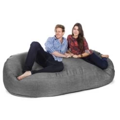 Luxury Chenille Sofa Bed Bean Bag -Bean Bag Chairs Store luxury chenille sofa bed bean bag charcoal 1