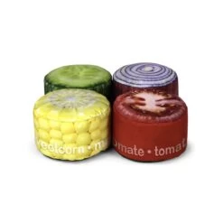 Mini Vegetable Stool Bean Bags - Pack Of 4