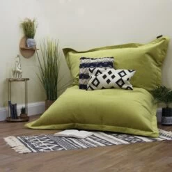 Designer Velvet Oxford Cushion Bean Bag