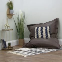 Faux Leather Oxford Cushion Bean Bag