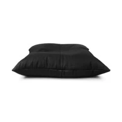 Real Leather Cushion Bean Bag - Square -Bean Bag Chairs Store real leather cushion bean bag square black 3