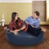 Real Leather Ingot Bean Bag -Bean Bag Chairs Store real leather ingot bean bag blue lifestyle