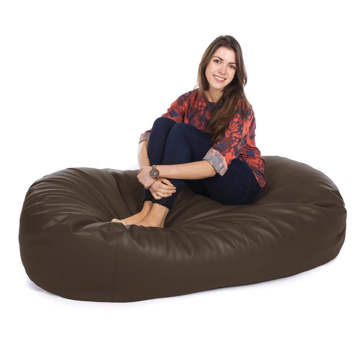 Real Leather Lounger Bean Bag 4 Real Leather Lounger Bean Bag - Image 2