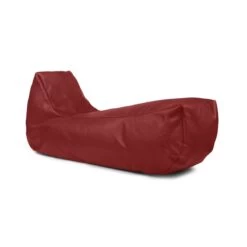 Real Leather Recliner Bean Bag - Replacement Cover -Bean Bag Chairs Store real leather recliner bean bag red 3 1