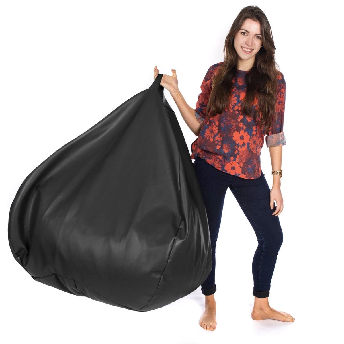 Real Leather Retro Classic Bean Bag 4 Real Leather Retro Classic Bean Bag - Image 2